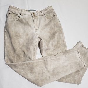 Chico’s Platinum Denim Neutral Acid Wash Jeans